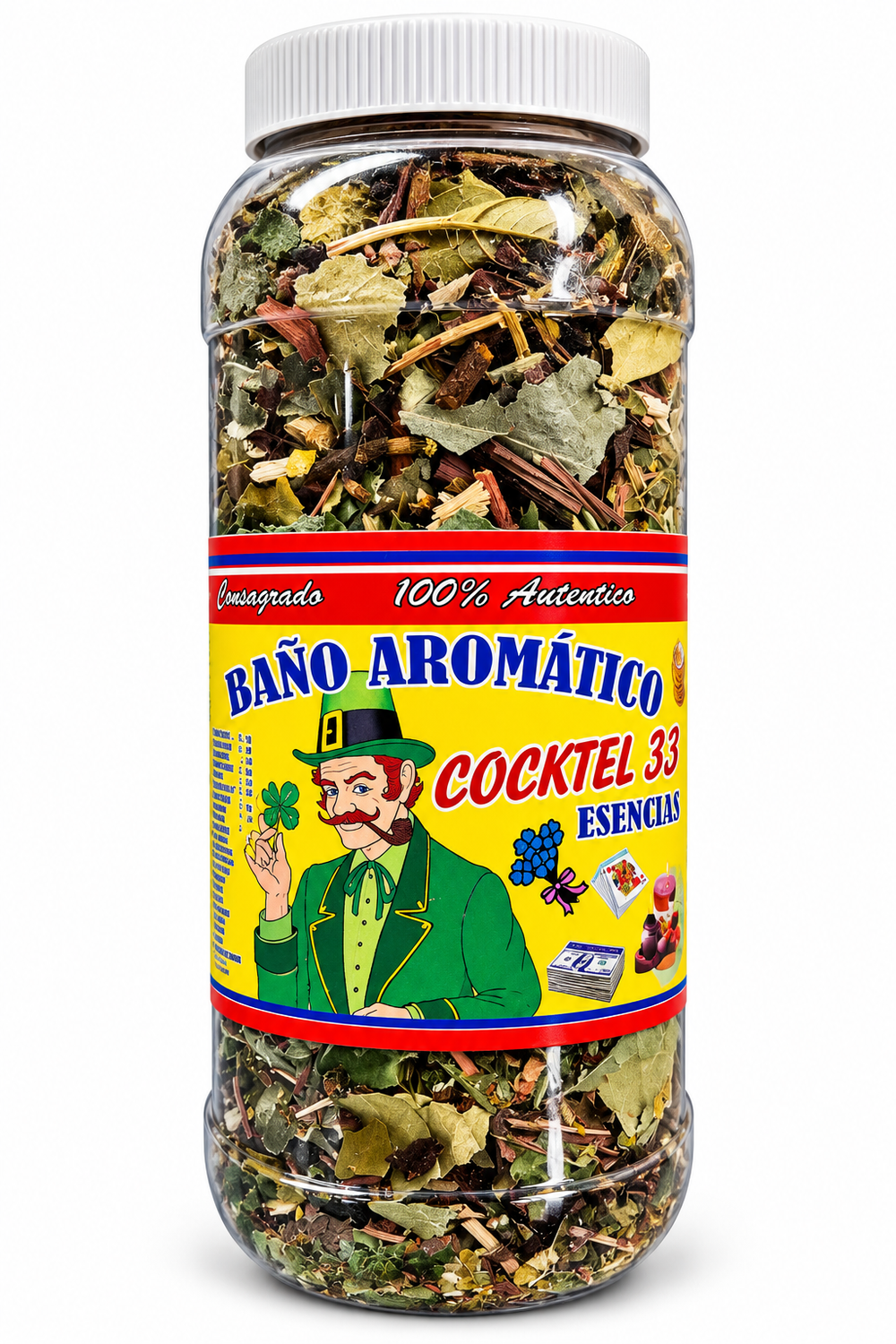 33 Esencias Cóctel Herb & Mineral Bath | Luck, Money, Prosperity, Success & Power | 25 oz