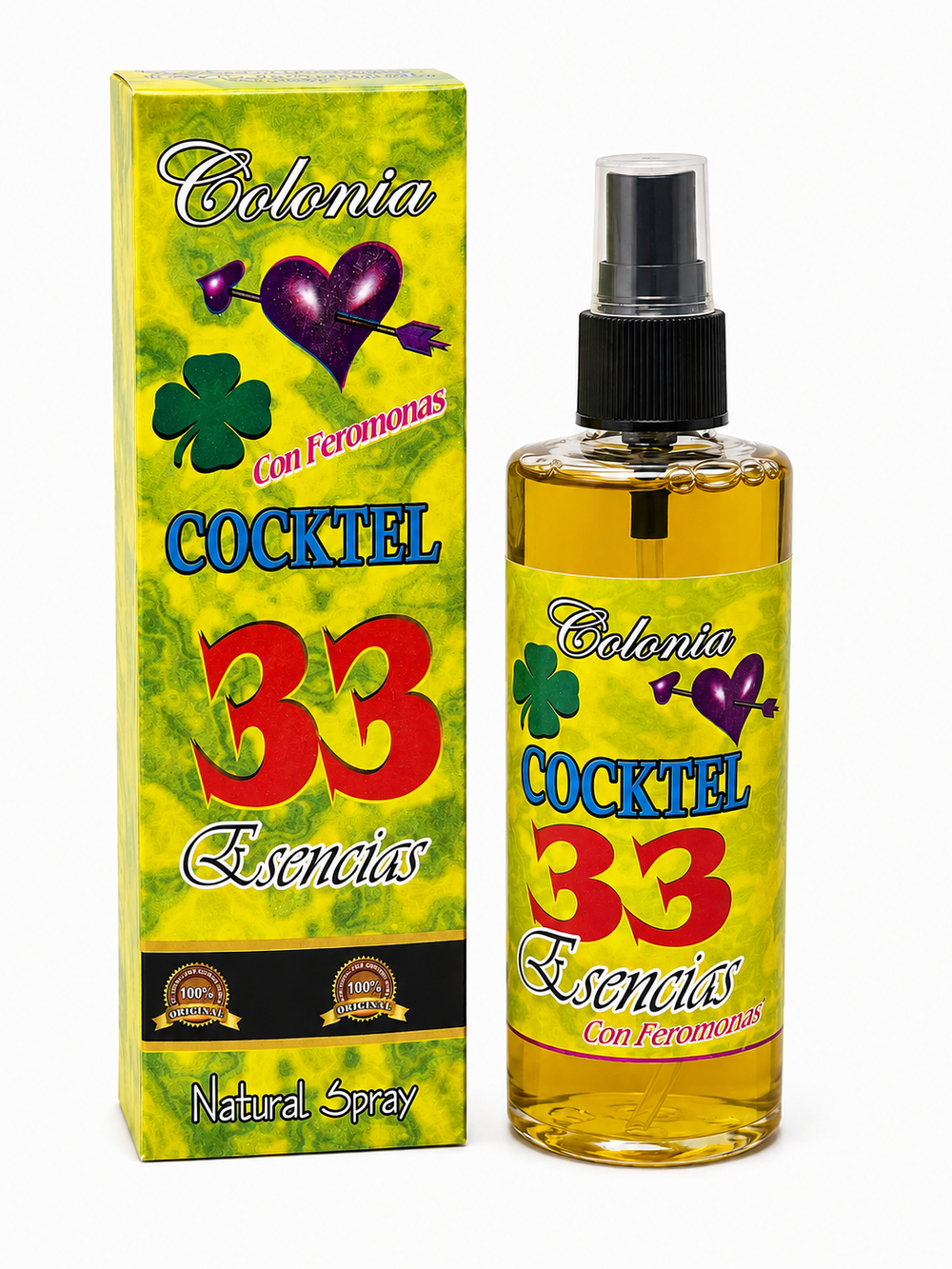 33 Esencias Cóctel Natural Spray | Luck, Money, Prosperity, Success & Power | 3.3 fl oz