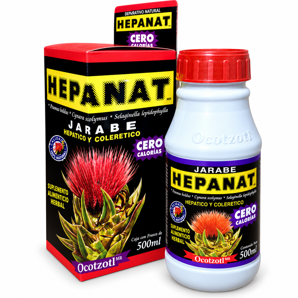 HEPANAT Herbal Syrup 500ml | Boldo Artichoke Selaginella Sugar & Alcohol Free