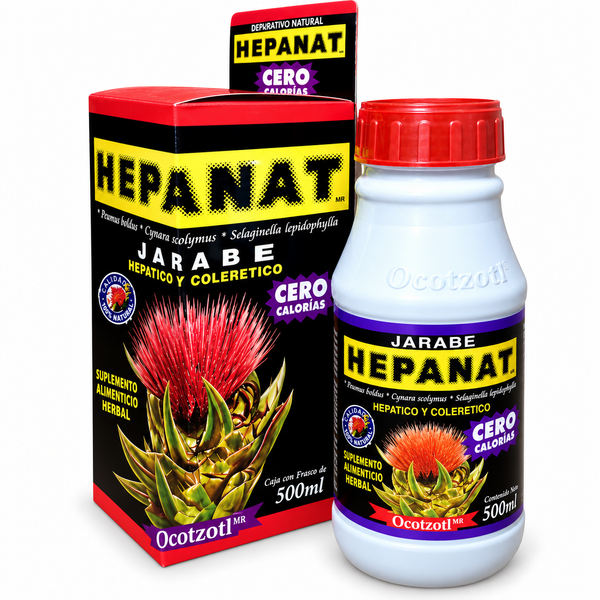 HEPANAT Herbal Syrup 500ml | Boldo Artichoke Selaginella Sugar & Alcohol Free